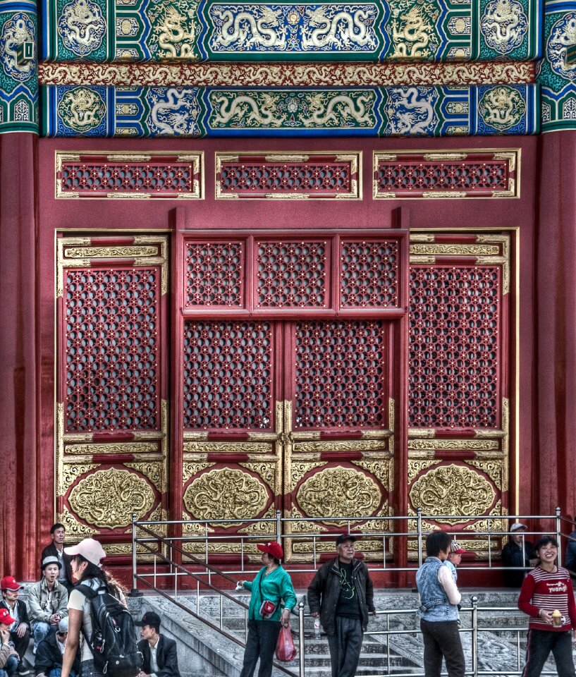 Forbidden city door china