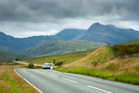Mountain highway drive photo