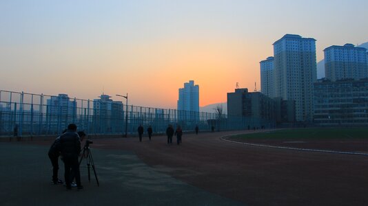 Campus playground sunrise