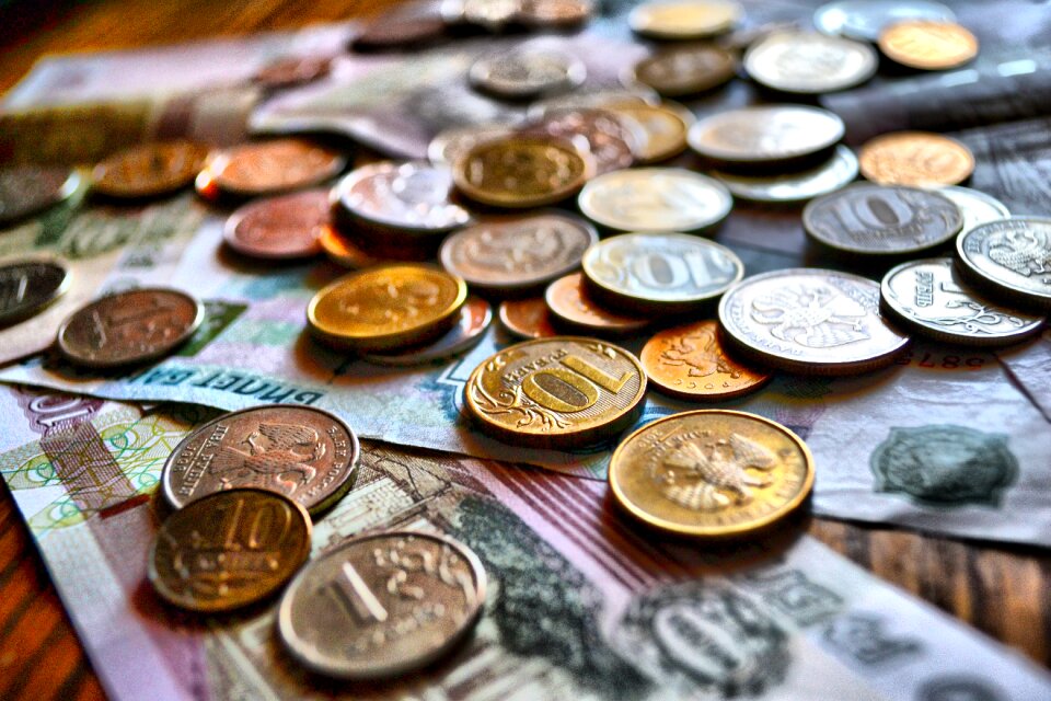 Russian money bills