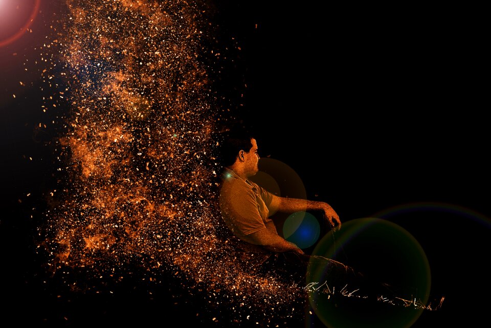 Chair man art thinking