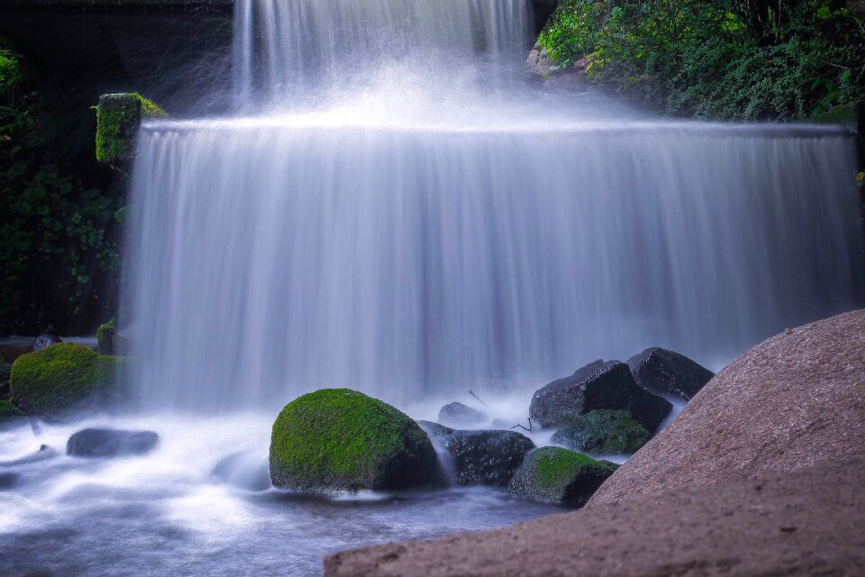 Park waterfall long exposure