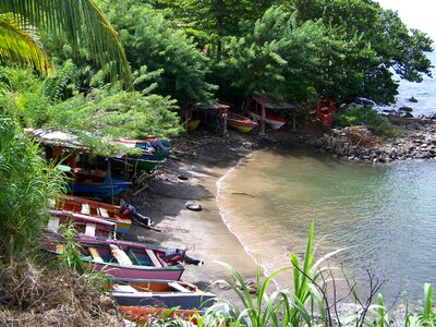 Beach boats parking
