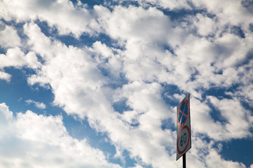 White cloud signs blue sky