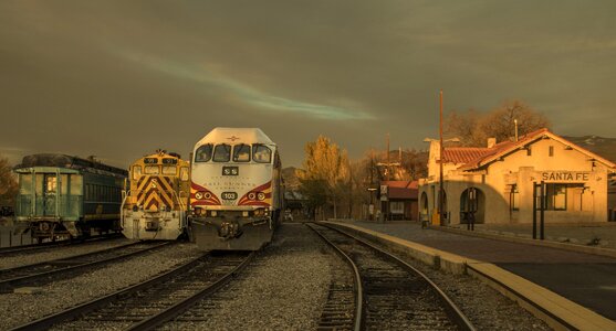 Santa fe station brown train photo