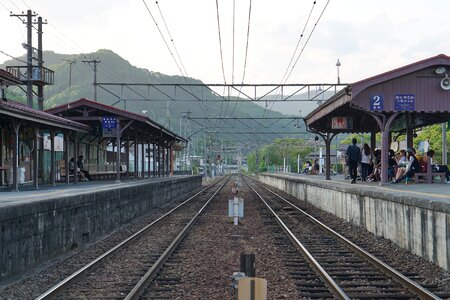 Station electric train japan photo