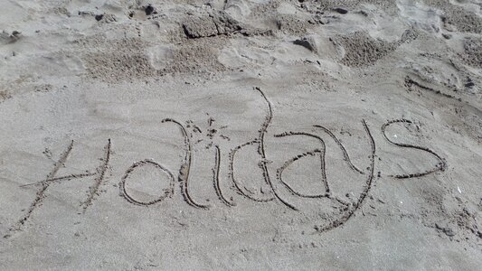 Sand writing letters