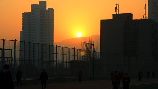 Campus playground sunrise