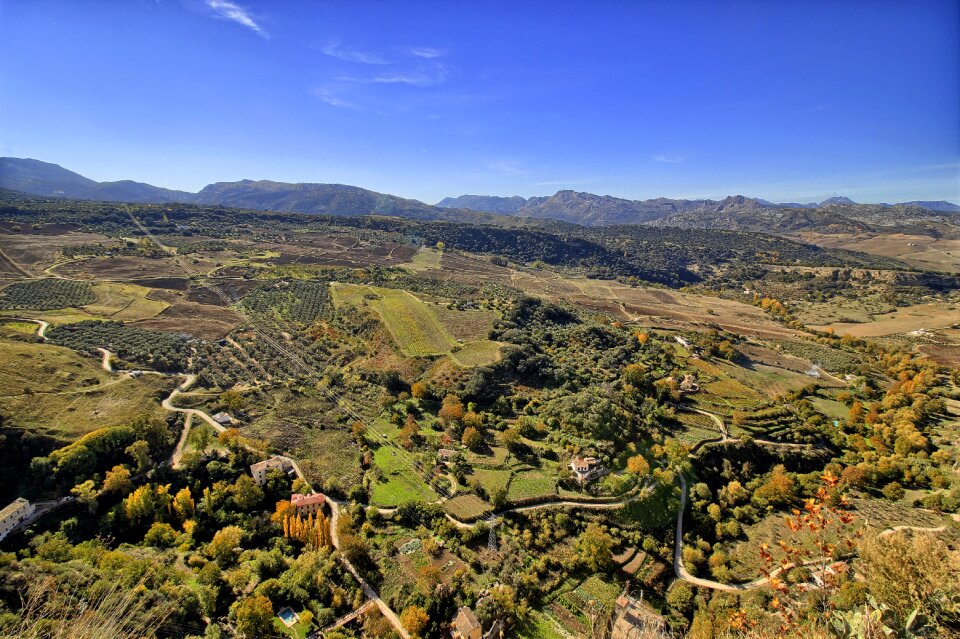 Field mountains landscape