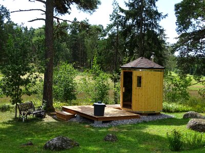 Cabin sauna barrel sauna outdoors