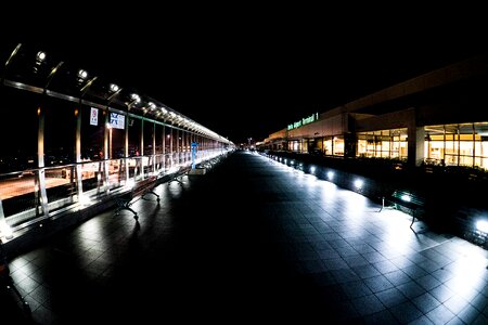 Light night view road