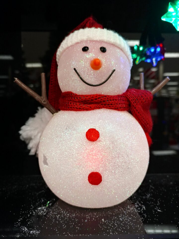 Christmas snow man snow
