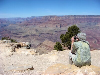 Elderly travel granny