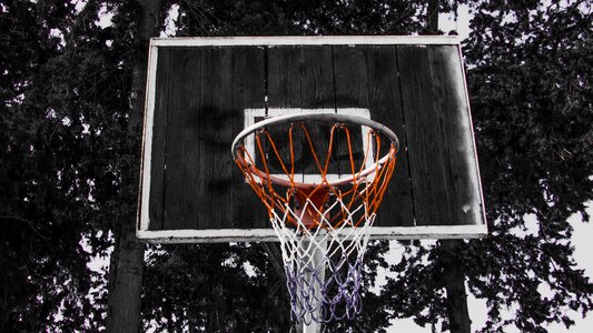 Basket outdoor gray basketball photo