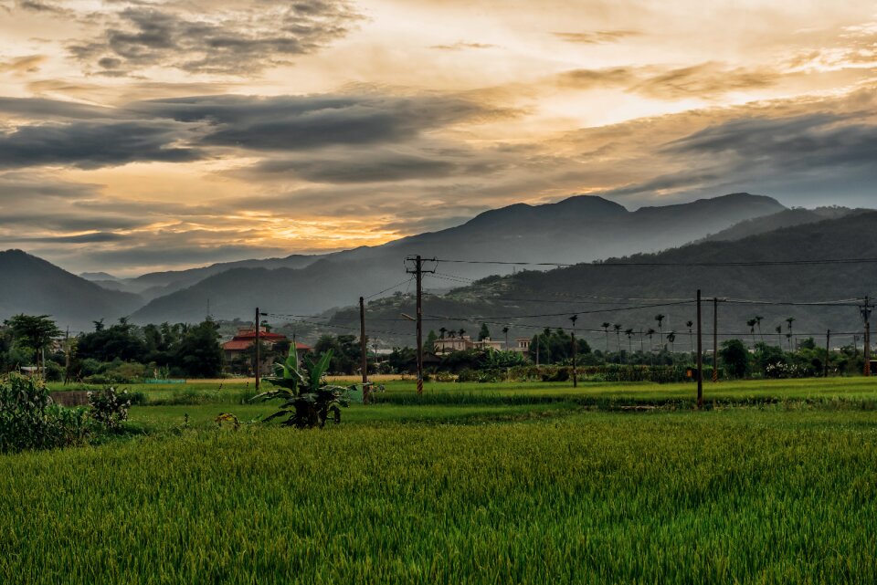 In rural areas village evening