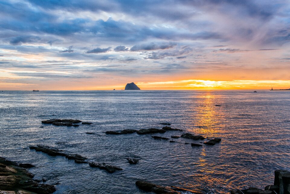 Sea view taiwan sunset