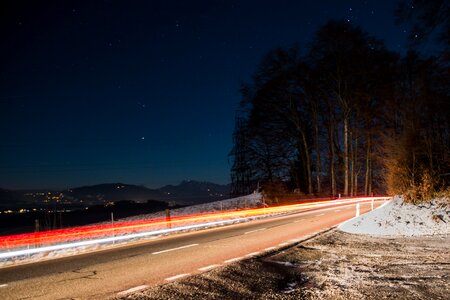Traffic star night photo