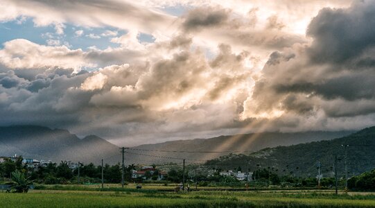 Rainy cloud in rural areas