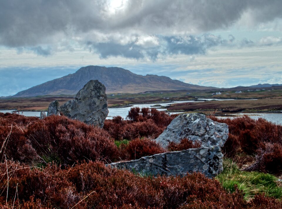 Archaeological site landscape rainy