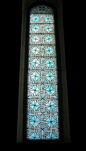 Religion stained glass window pattern photo