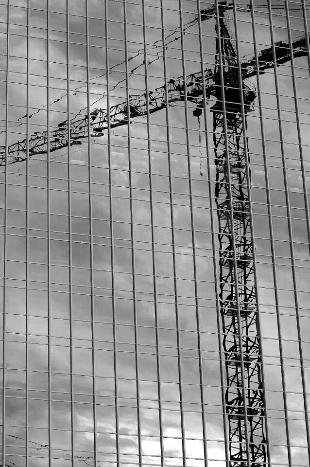 Windows construction crane