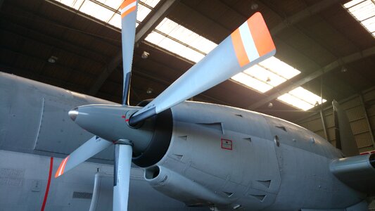 Military propeller hangar photo
