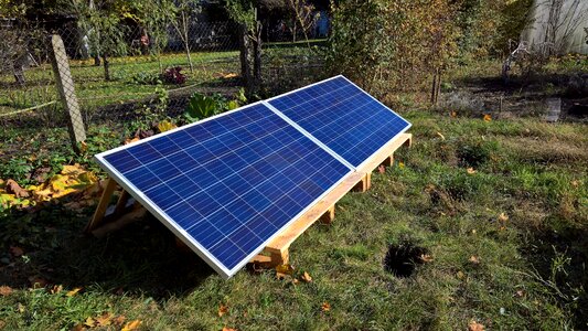 Solar cells eco electricity energy revolution photo