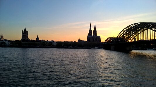 Hohenzollern bridge landmark sunset