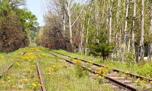 Railway rail line photo