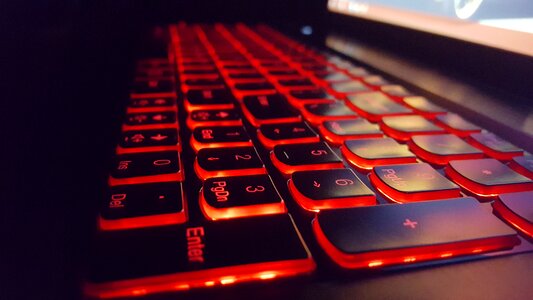 Keyboard backlight keyboard photo