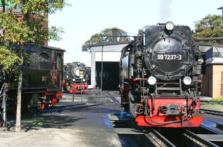 Bahnbetriebswerk ausschlackgrube locomotive shed photo