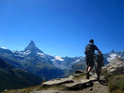 Alpine cycling matterhorn photo