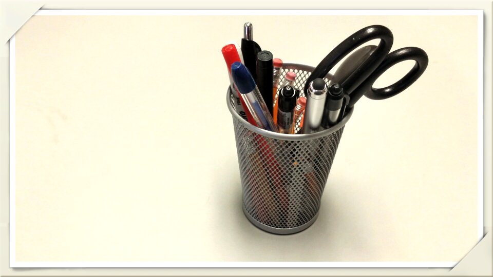 Ballpoint office supply scissors