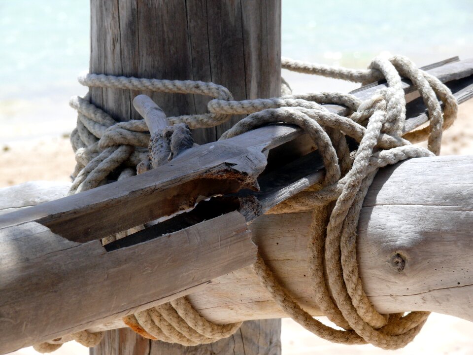 Connection rope wood