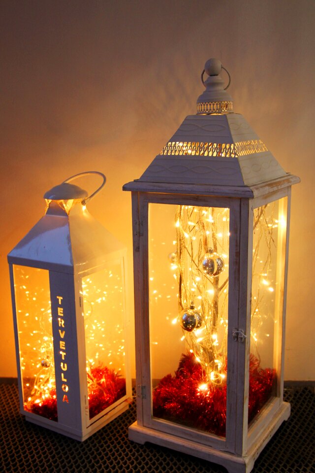 Christmas the candle light atmosphere