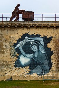 Worker wall france