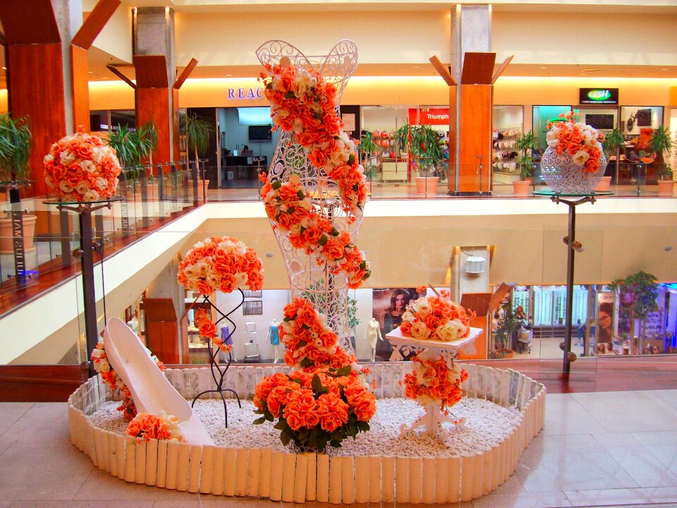 Flowers orange floor