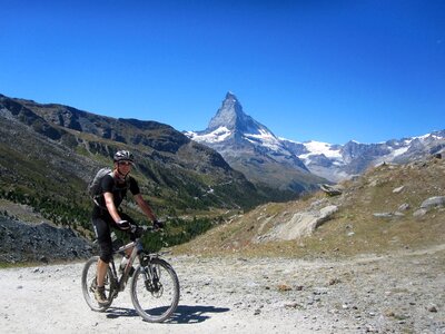 Alpine cycling matterhorn photo