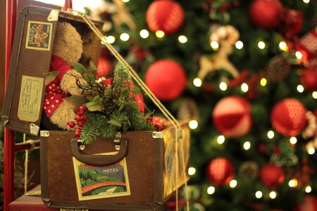Gifts bokeh christmas tree