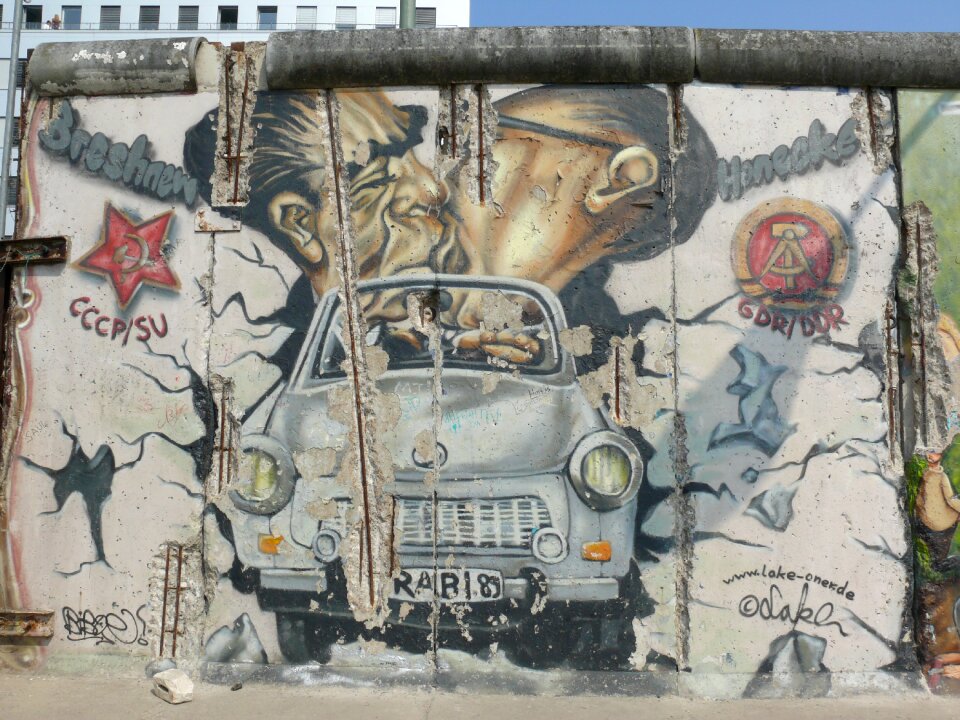 Berlin wall art by looking