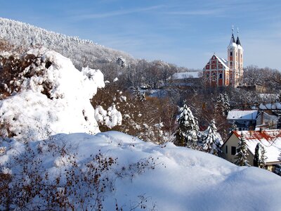 Basilica pilgrimage church villany hills photo