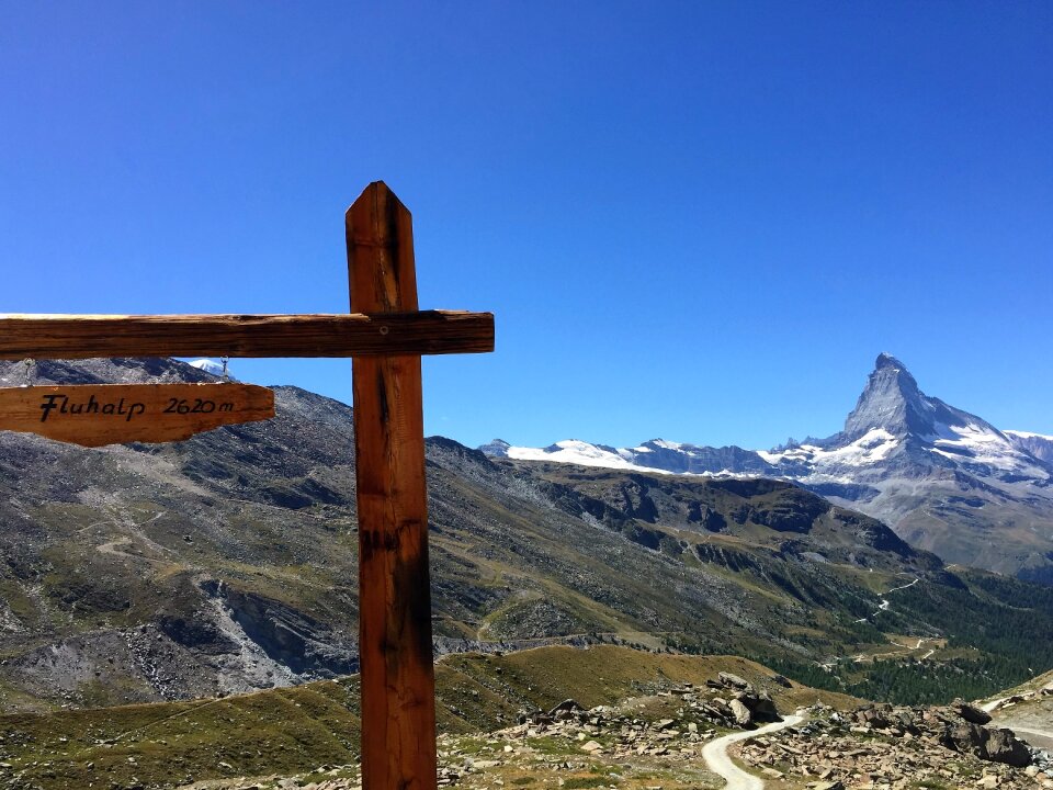Landscape matterhorn snow