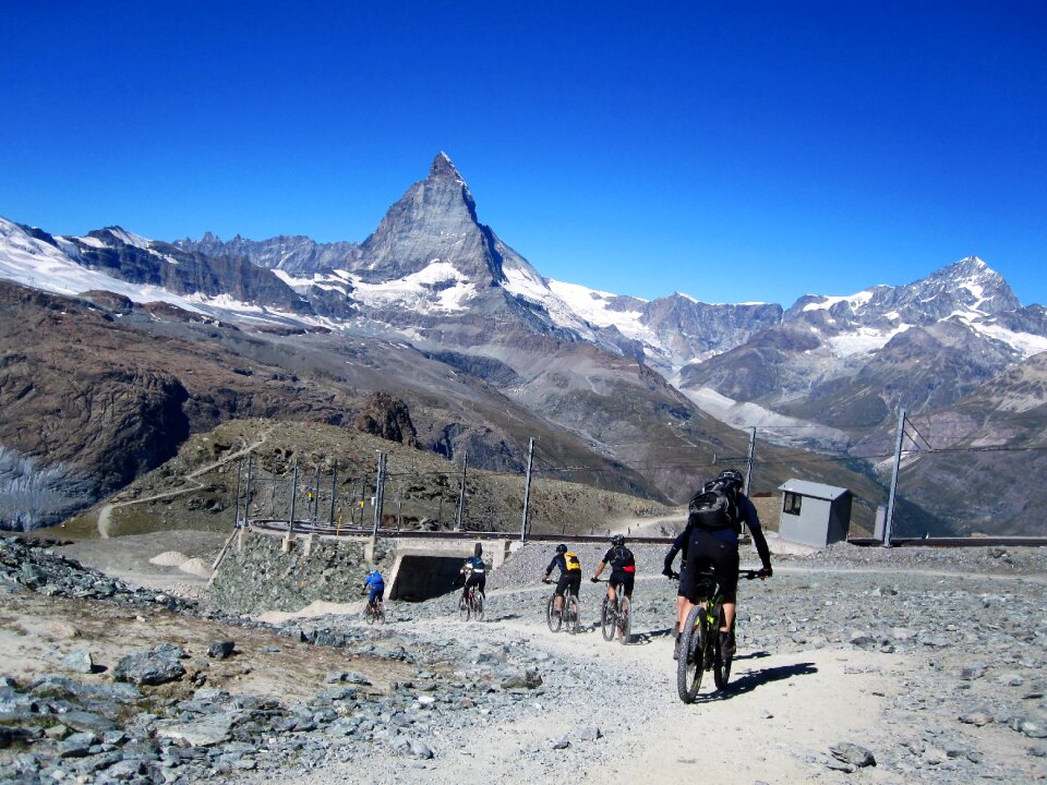Alpine matterhorn snow
