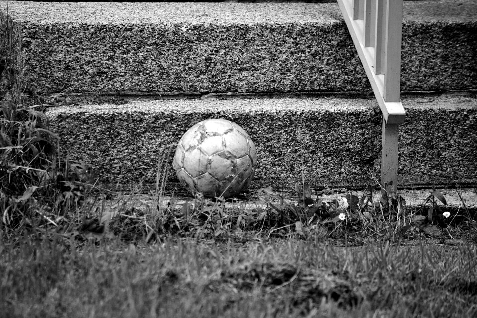 Child black and white game balls
