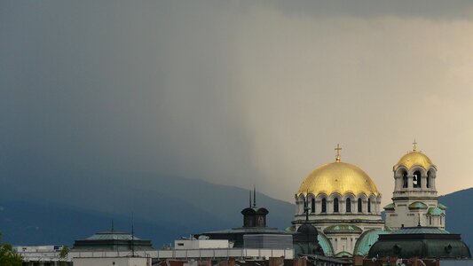 Rain storm clouds photo