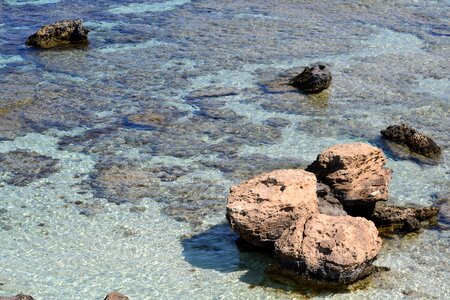 Summer wave sea ​​stones photo