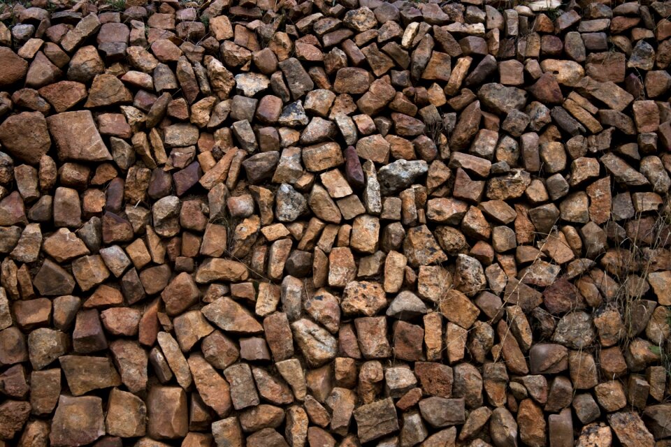 Stone wall macro brown