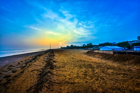 Sunset sand holidays photo