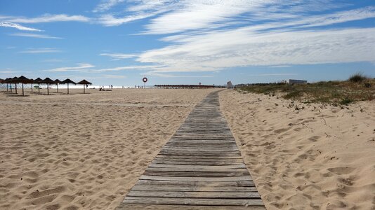 Portugal beach wooden track