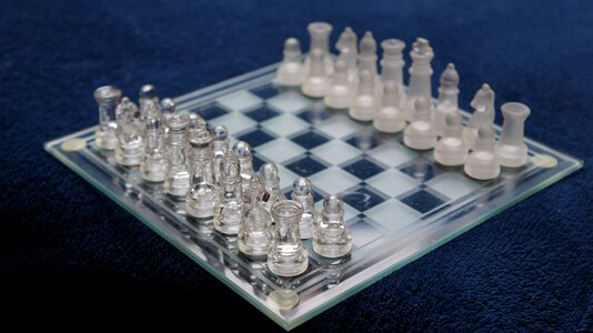 Chess pieces installation strategy game photo
